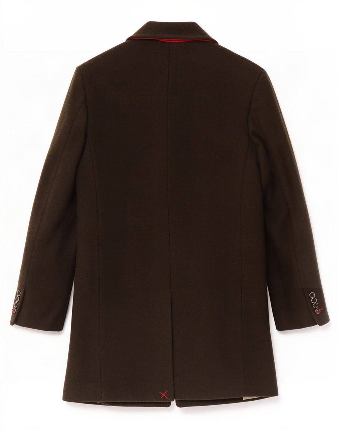 vintage Mens Overcoat UK 40 Grande laine brune