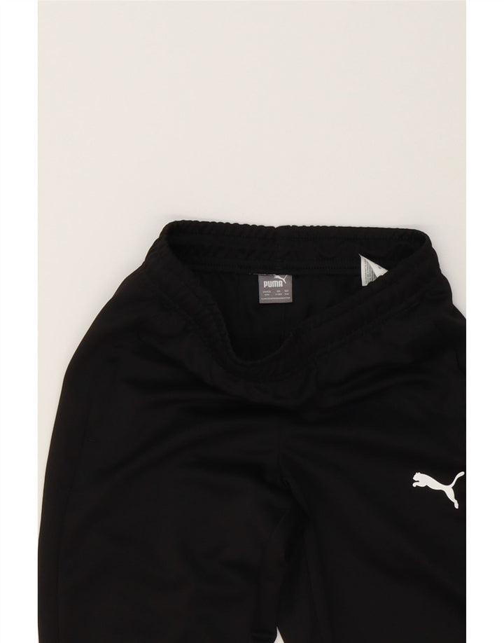 PUMA Boys Tracksuit Trousers 9-10 Years  Black Colourblock Polyester Vintage Puma and Second-Hand Puma from Messina Hembry 