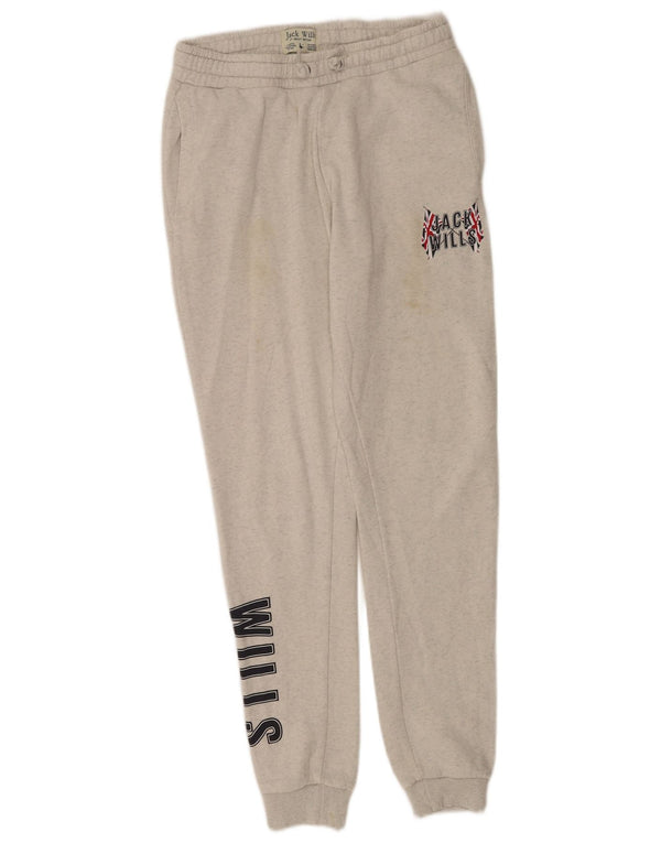 Jack Wills Boys Graphic Tracksuit Trousers Joggers 14-15 Years Grey Cotton