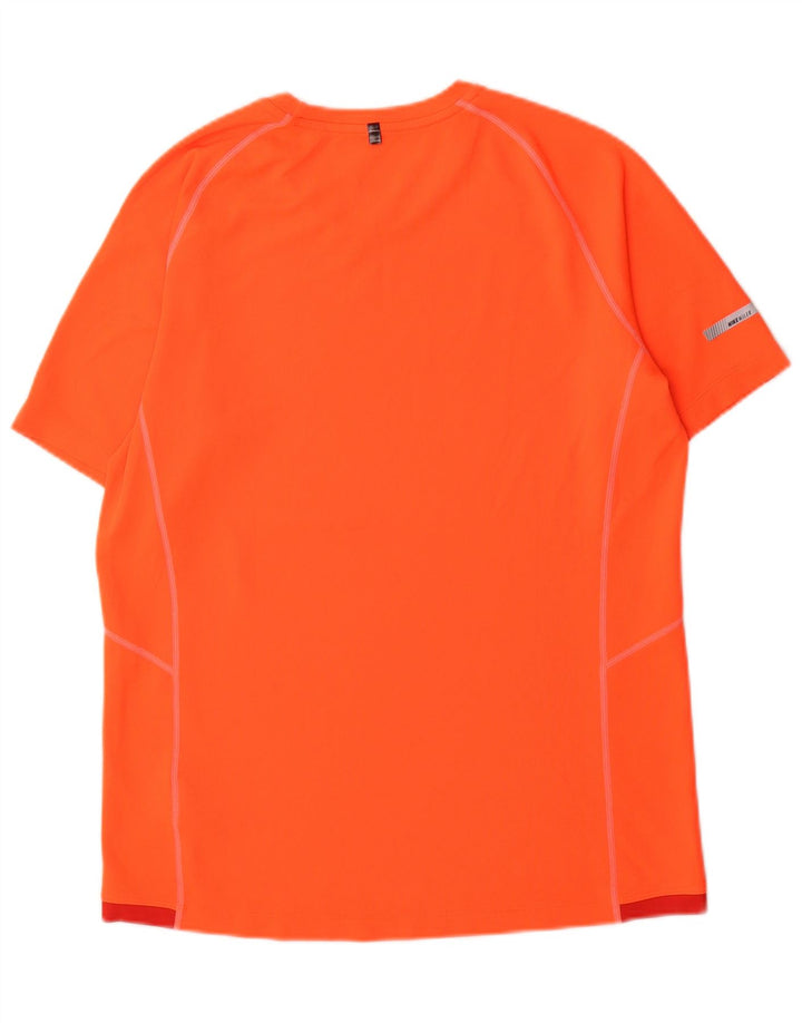 Nike T-shirt Dri Fit pour homme en polyester color block orange moyen
