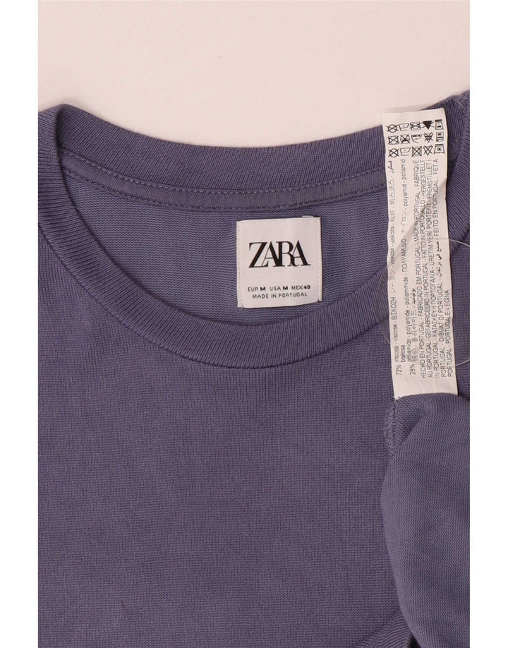 Zara Homme T-Shirt Top Violet Moyen Viscose