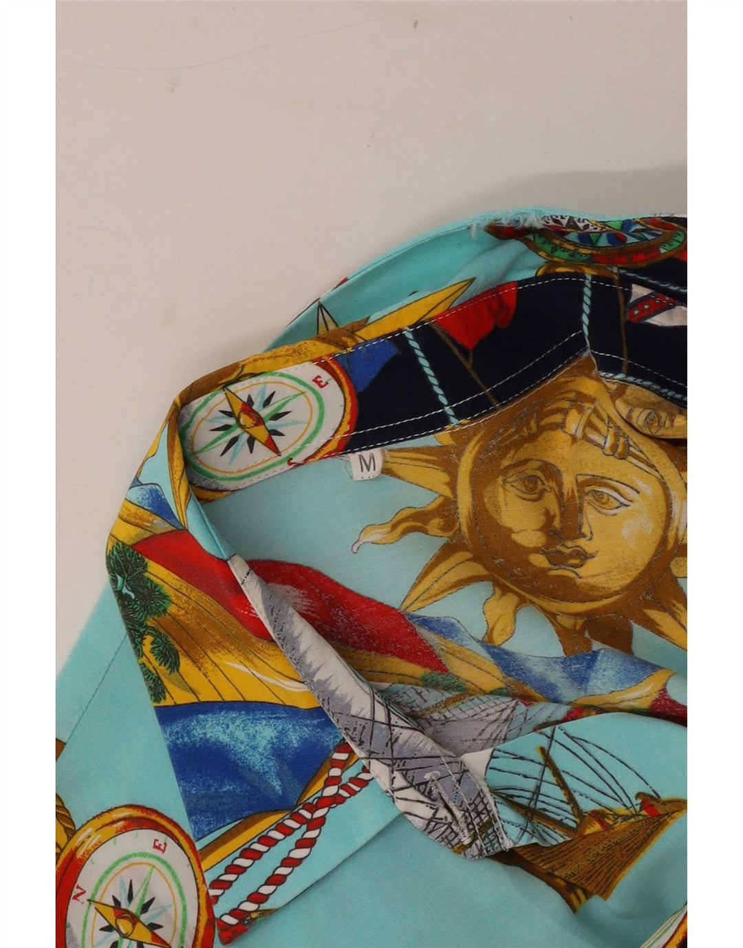 vintage Womens Abstract Pattern Shirt UK 14 Moyen Multicolore Géométrique