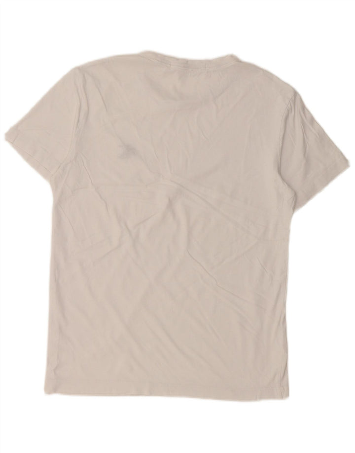 CALVIN KLEIN T-Shirt Femme UK 14 Medium Blanc