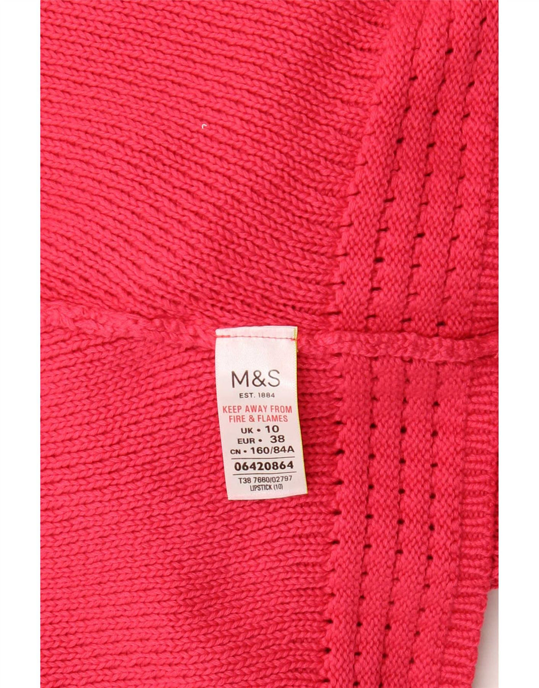 Marks & Spencer Pull à col rond pour femme UK 10 Petit Rose