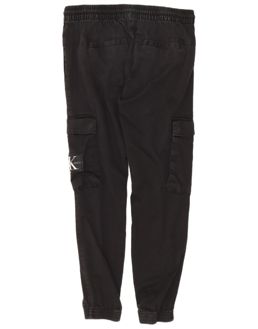 Calvin Klein Pantalon Cargo Joggers Femme Moyen W30 L28 Coton Noir