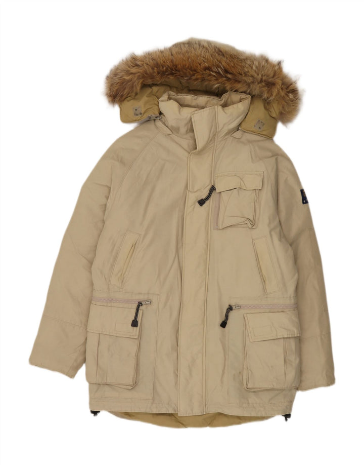 Woolrich Manteau matelassé à capuche pour homme UK 36 Petit Beige