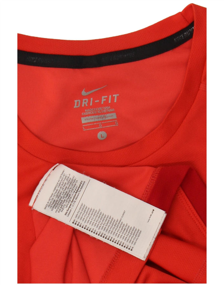 NIKE Hommes Dri Fit T-Shirt Haut Grand Rouge Polyester