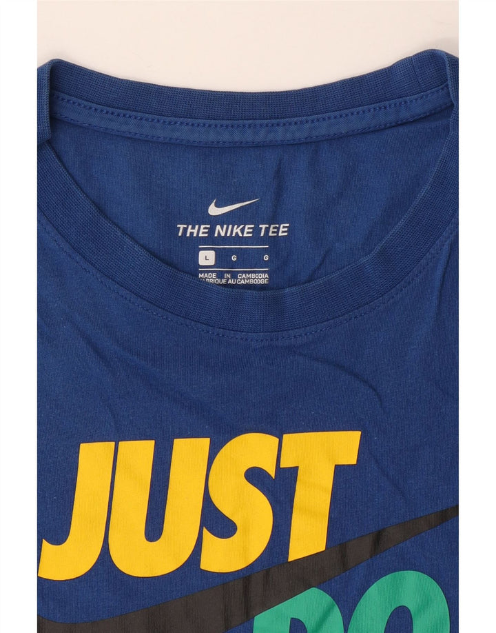 NIKE T-shirt graphique pour hommes, grand, bleu