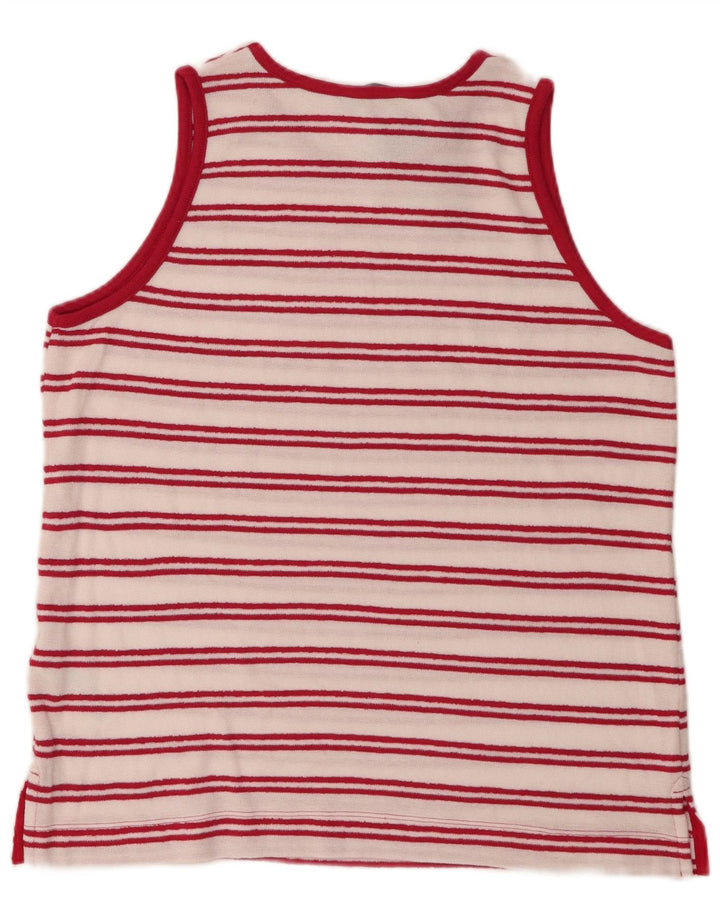 Marks & Spencer Débardeur pour femme UK 14 Grand coton rayé blanc