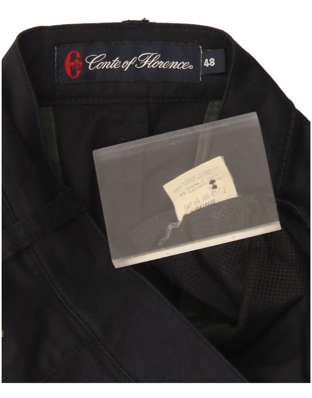 CONTE OF FLORENCE Pantalon de Costume Homme IT 48 Medium W32 L33 Bleu Marine