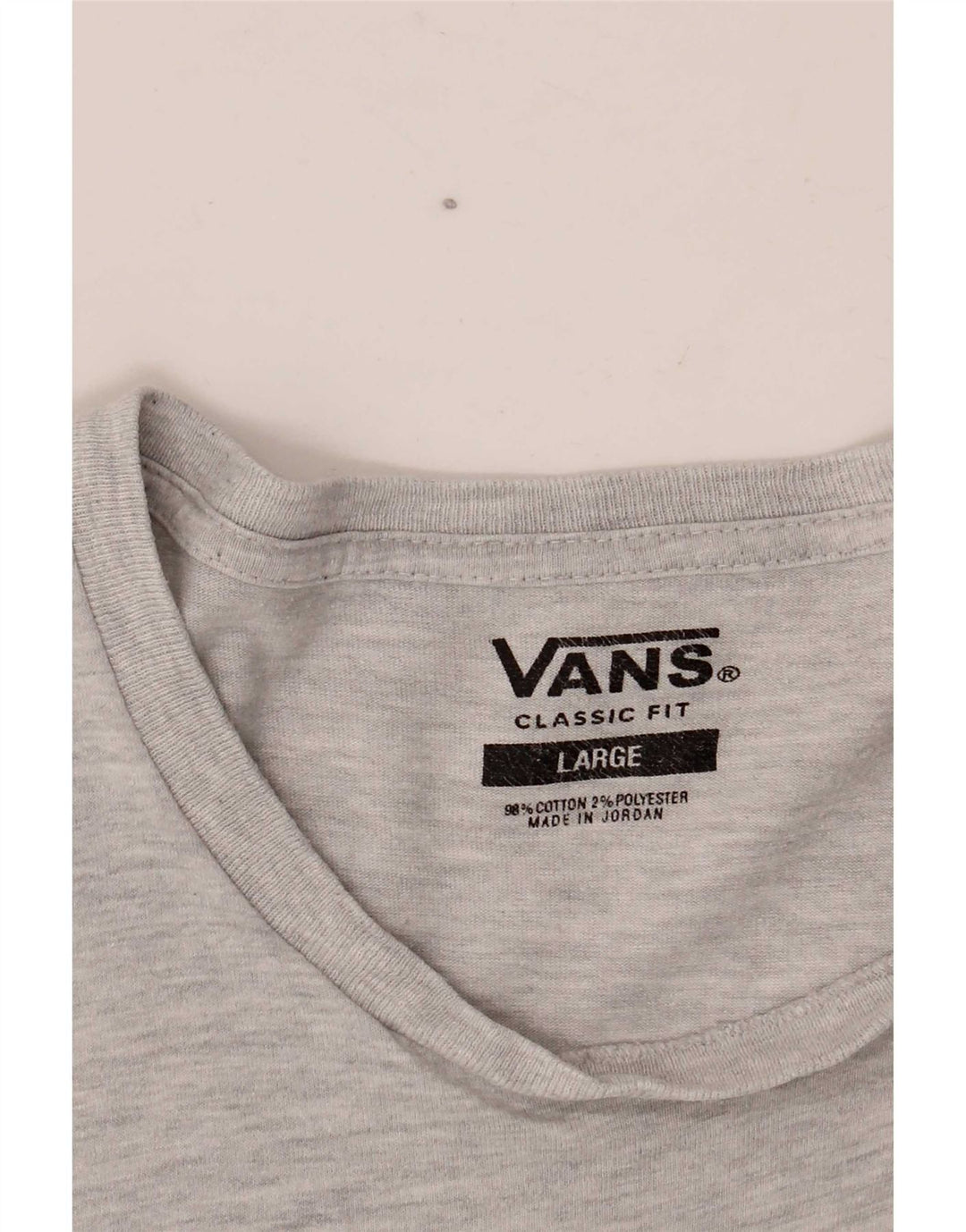 Vans T-shirt coupe classique pour hommes, grand, gris, coton