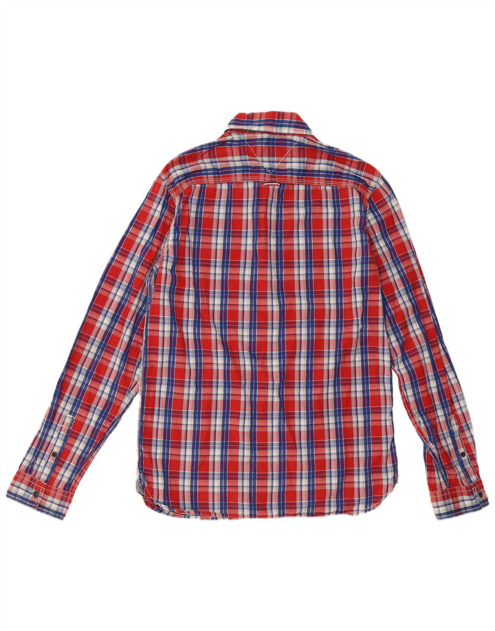 TOMMY HILFIGER Chemise Garçon 15-16 ans Grand Carreau Rouge Coton