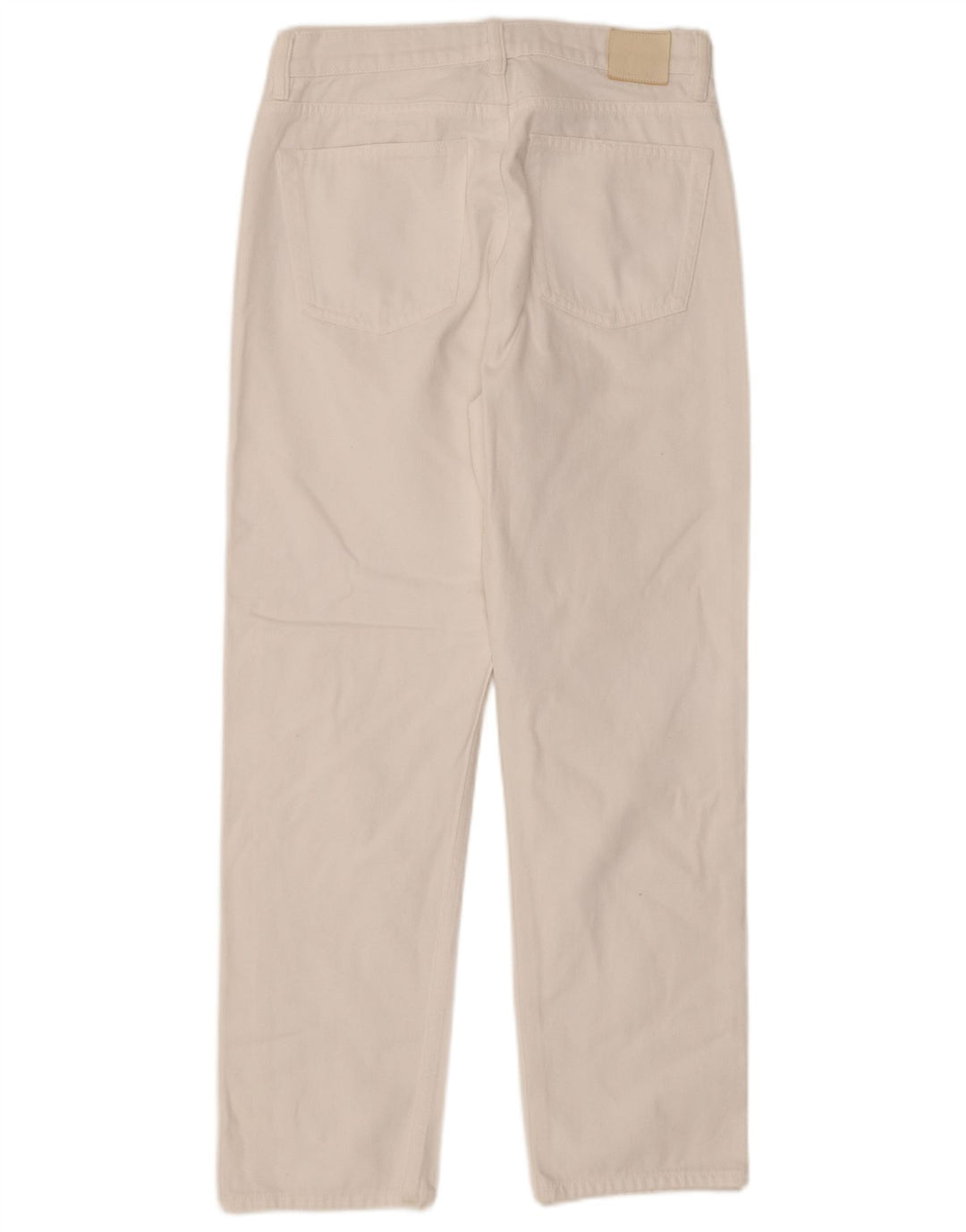Massimo Dutti Pantalon décontracté pour femme EU 36 Small W26 L27 Coton blanc