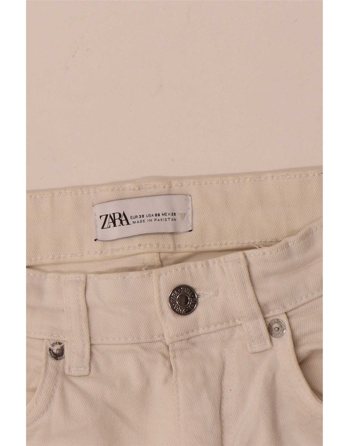 Zara Jean court pour femme EU 38 Small W28 L25 Blanc