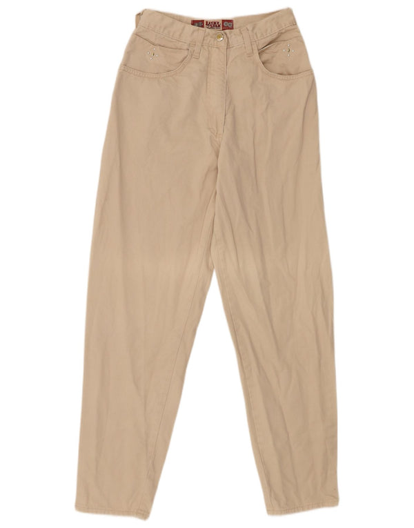 Lucky Star Pantalon décontracté fuselé pour femme IT 38 XS W24 L30 Coton beige