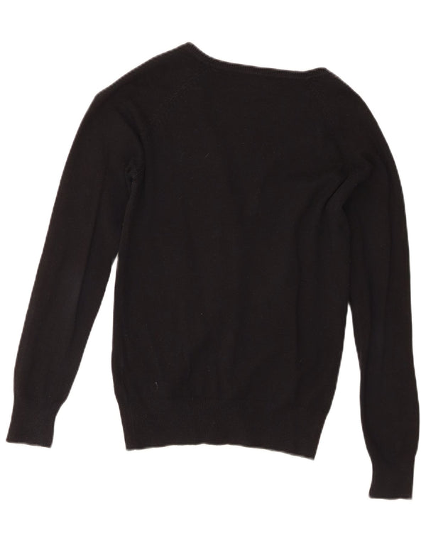 Zara Femme Cardigan Pull UK 6 XS Noir Coton