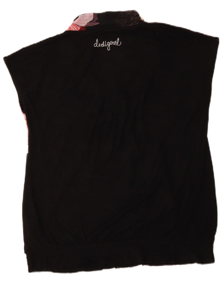 Desigual Chemisier Top UK 46 Large Viscose Florale Multicolore Femme