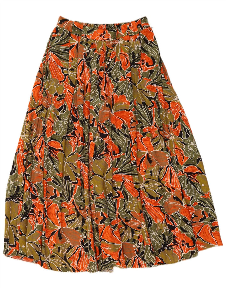 VINTAGE Womens Flared Skirt EU 42 Large W30  Multicoloured Floral
