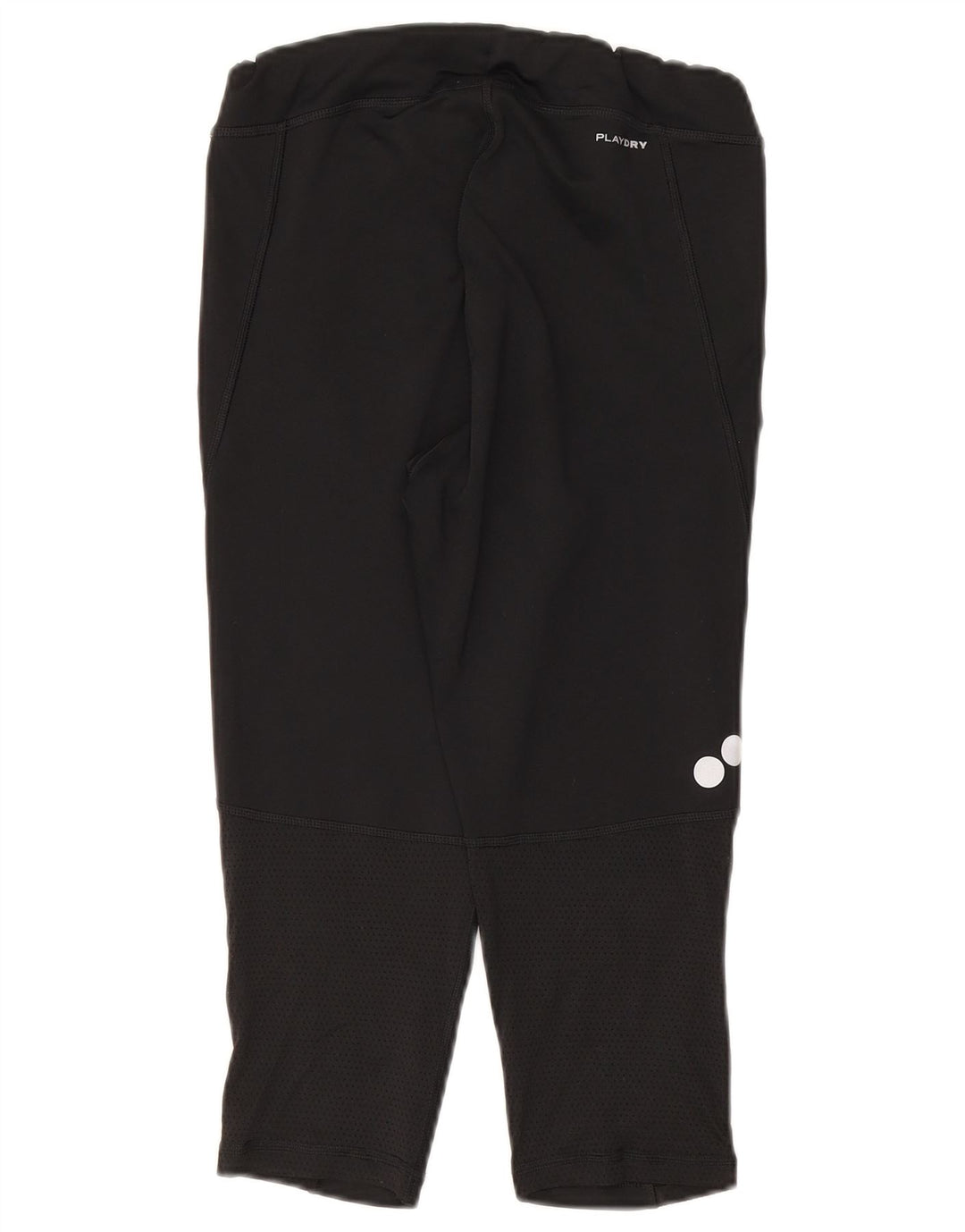Reebok Leggings Capri Femme UK 8/10 Petit Noir Polyester