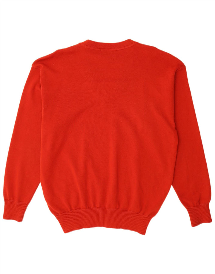 Amerigo Vespucci Pull col V Homme XL Laine Rouge