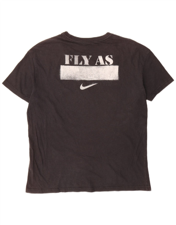 Nike T-shirt graphique pour homme en coton noir Taille L