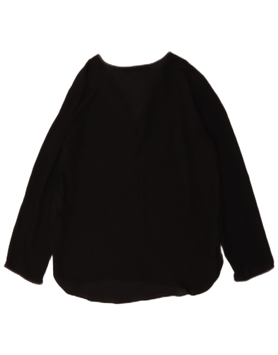 Zara Femme Top Manches Longues UK 10 Petit Noir Polyester