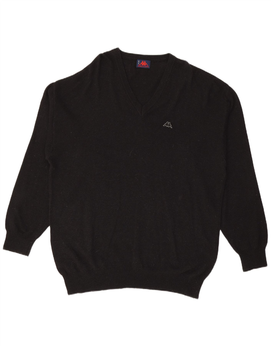 KAPPA Pull col V Homme XL Laine Noir