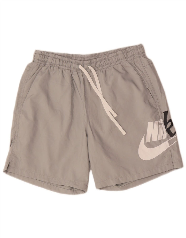Nike Short de bain graphique pour homme Petit gris Polyester