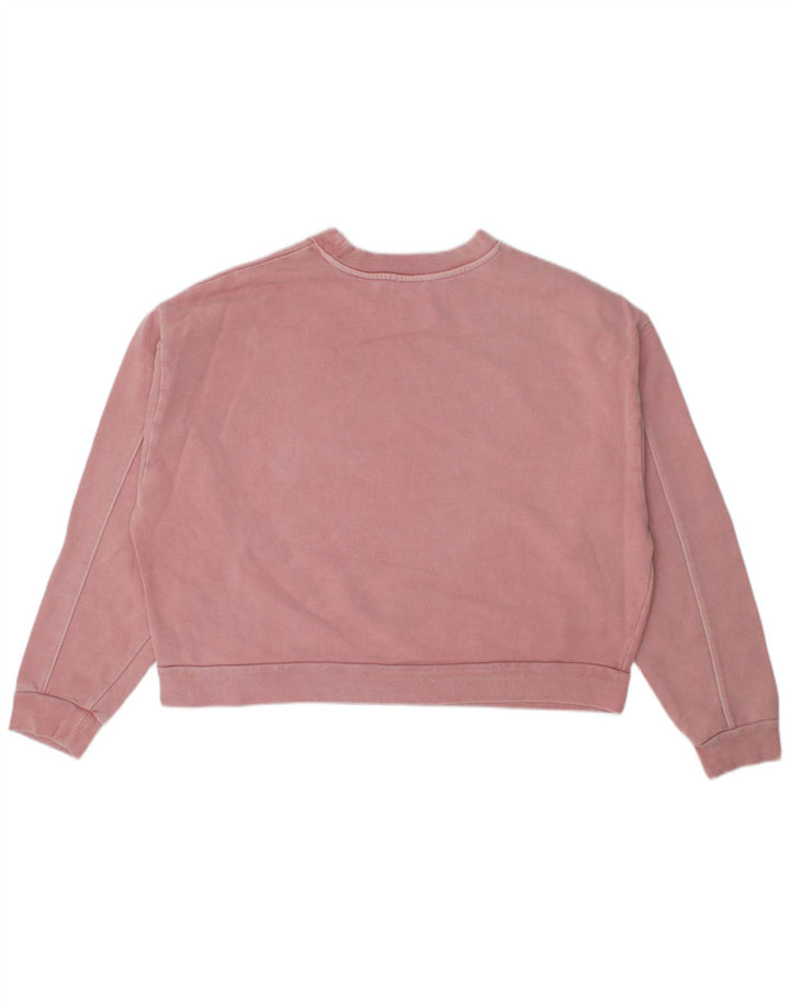 Levi's Sweat-shirt oversize court graphique pour femme UK 14 Rose moyen