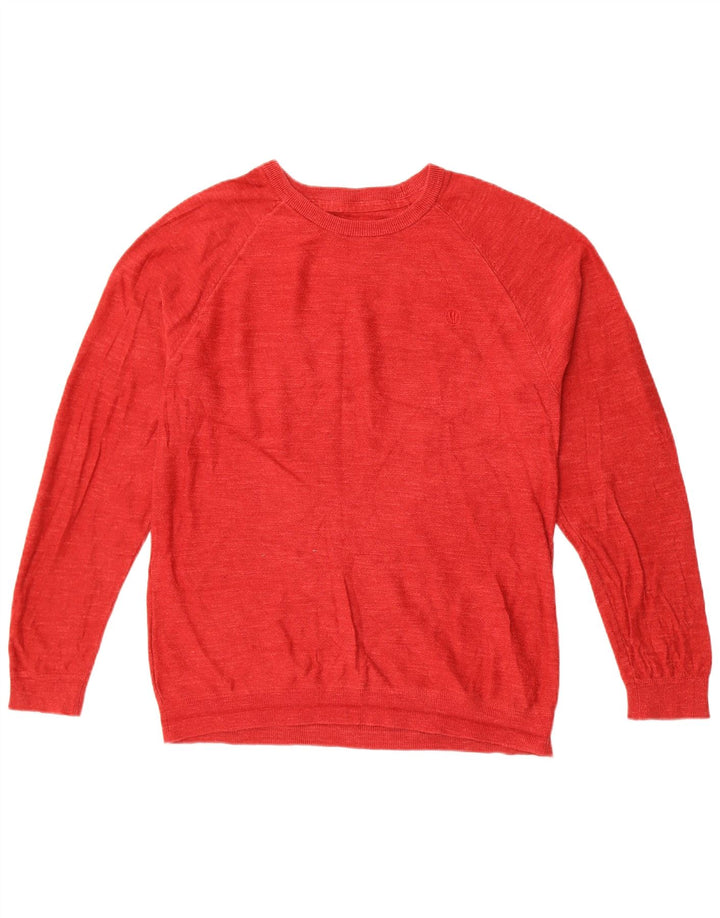 Fat Face Pull Col Bateau Homme Rouge Moyen Coton