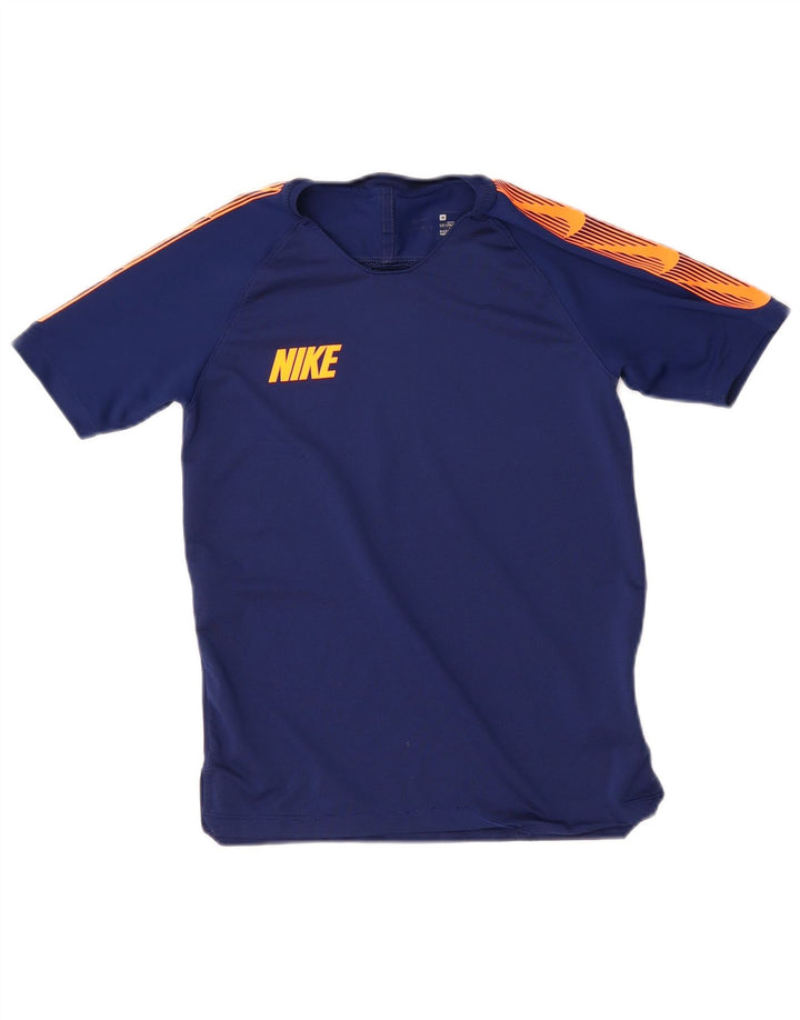 NIKE Haut T-Shirt Graphique Garçon 10-11 ans Bleu Marine Moyen Colourblock