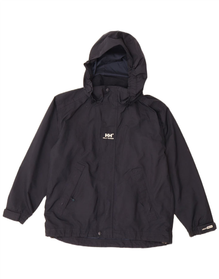Helly Hansen Veste de pluie à capuche garçon 11-12 ans Bleu marine Polyester