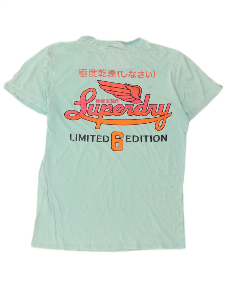 Superdry T-Shirt Graphique Haut Petit Coton Turquoise Homme