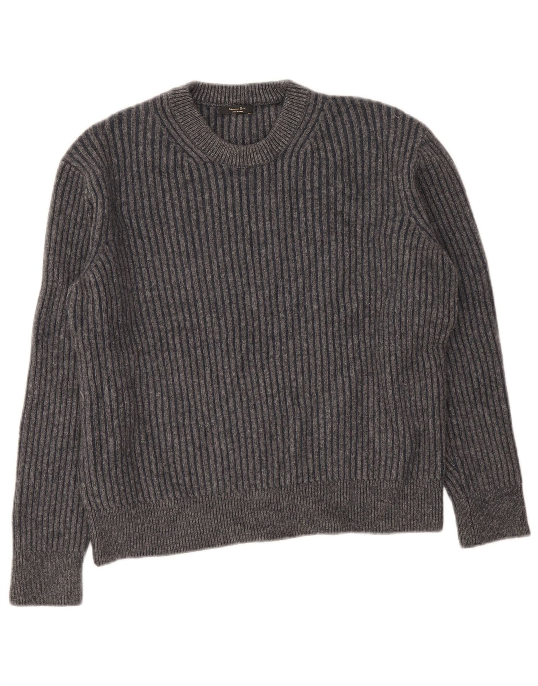Massimo Dutti Pull à col rond pour femme UK 16 Grande laine grise
