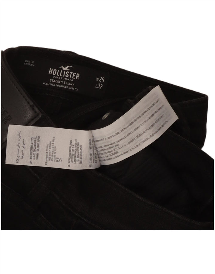 HOLLISTER Jean Skinny Homme W29 L32 Noir Coton