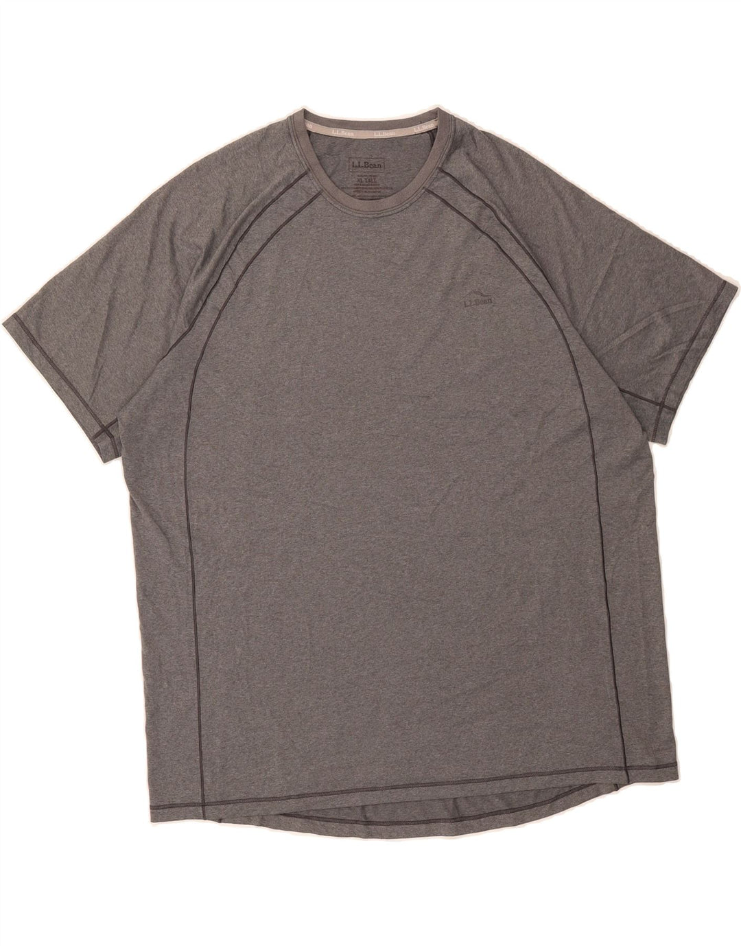 L.L.BEAN Mens Tall T-Shirt Top XL Grey Polyester Vintage L.L.Bean and Second-Hand L.L.Bean from Messina Hembry 