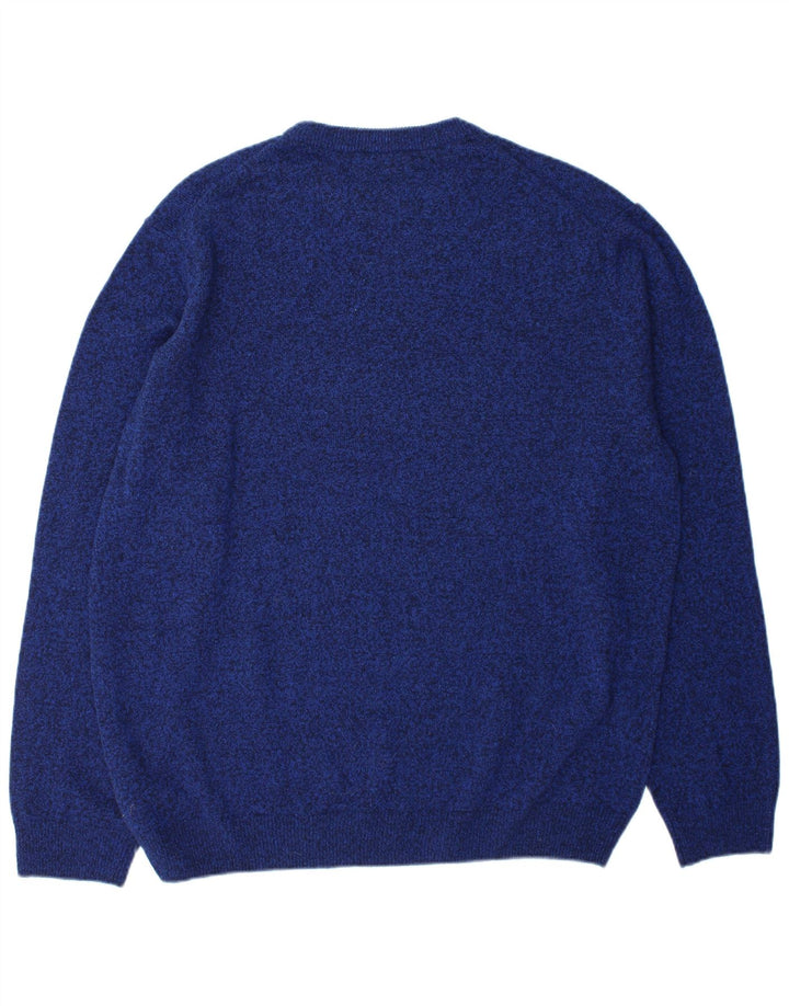 Marks & Spencer Pull col rond pour homme en laine bleue 2XL