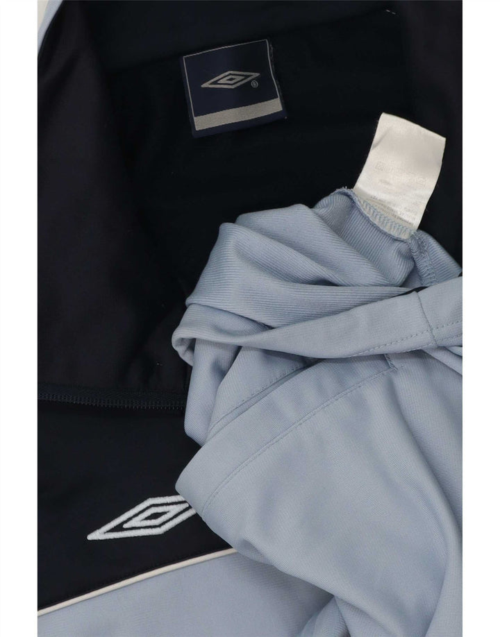 Umbro Veste de survêtement pour homme Large Bleu Colorblock Polyester