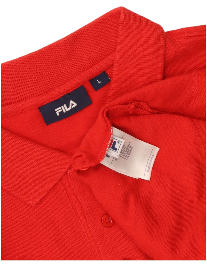 Fila Polo Homme Grand Rouge Coton