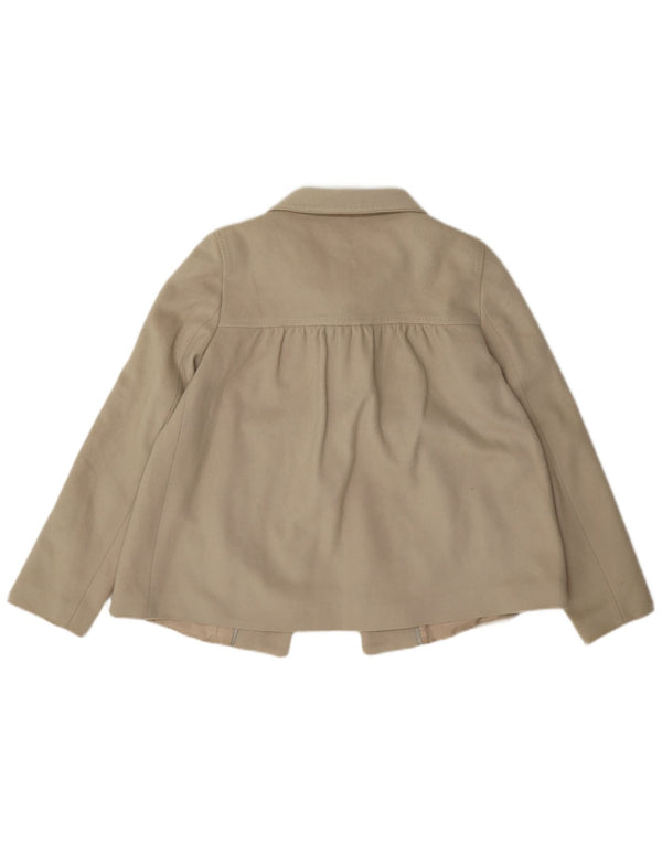 Zara Womens Loose Fit Caban UK 6 XS Laine Beige