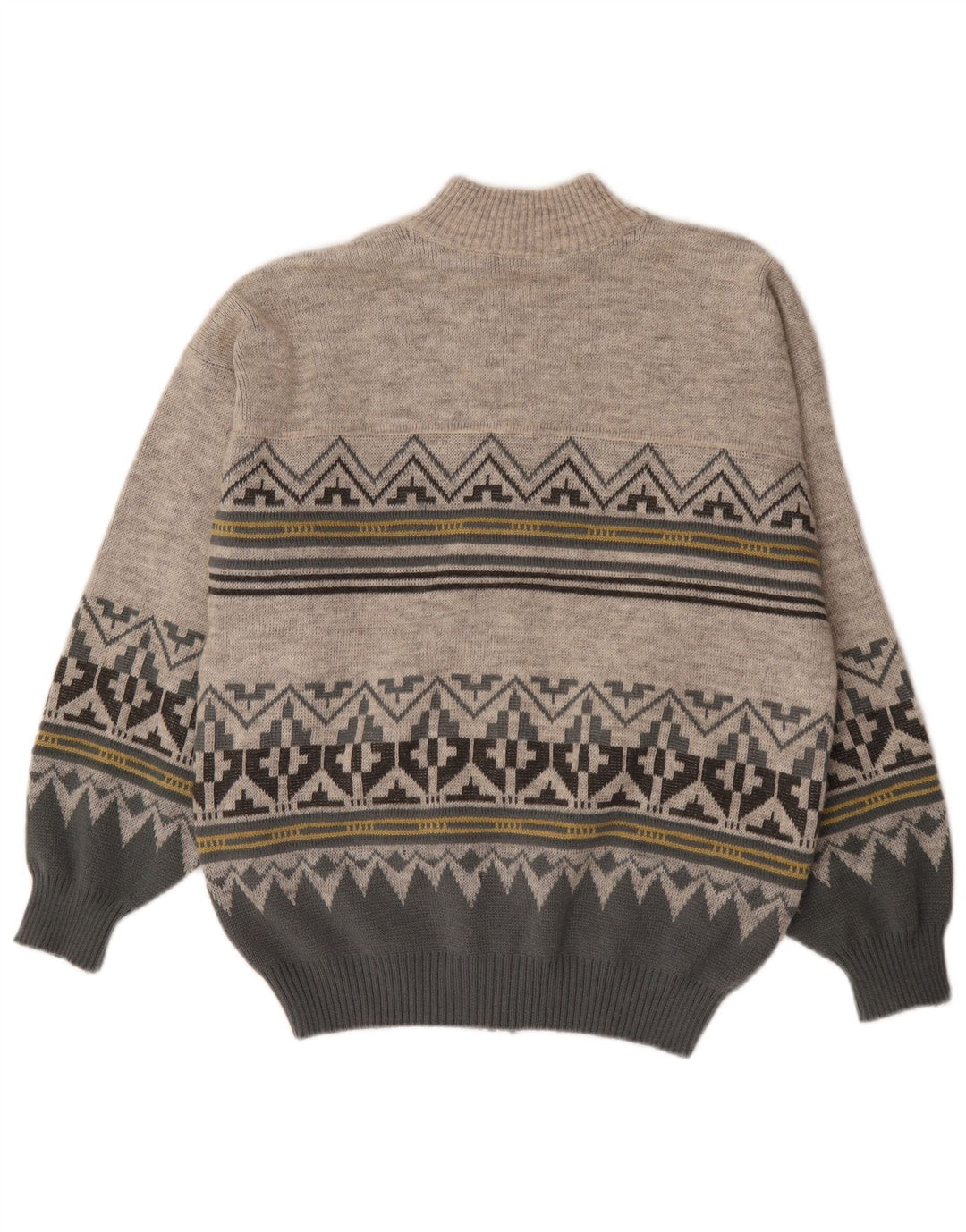 Maremma Pull Cardigan Homme Gris Moyen Fair Isle Polyacrylique