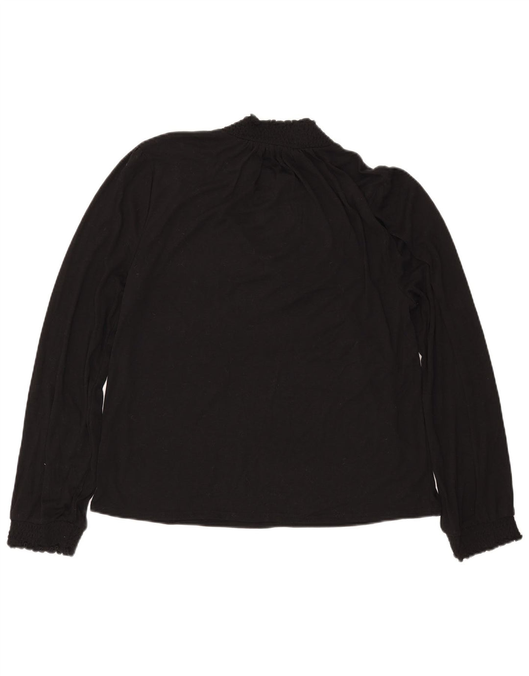 J. CREW Chemisier à manches longues pour femme UK 16 Large Noir Polyester