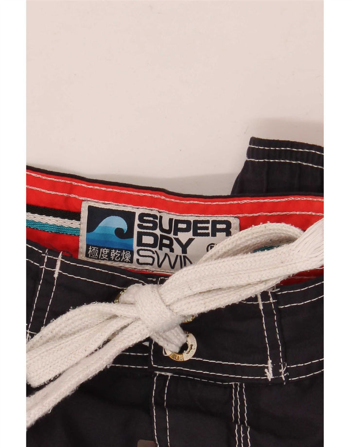 Superdry Short de Bain Graphique Homme Bleu Marine Moyen Polyester