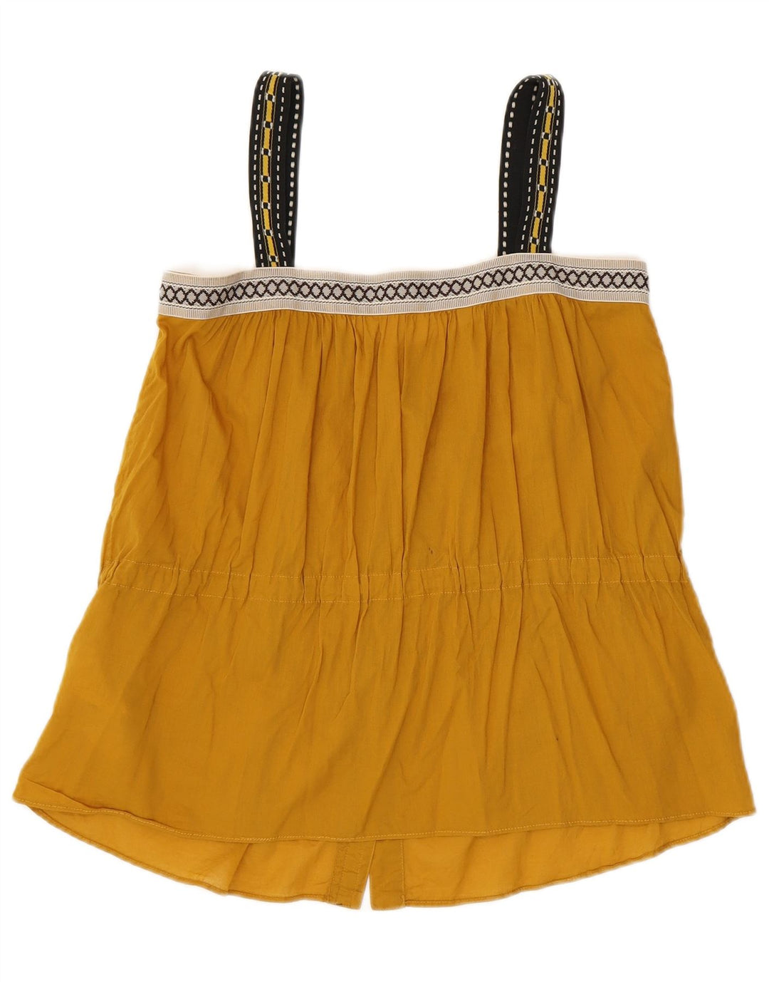 Marlboro Classics Womens Crop Cami Top EU 38 Coton géométrique jaune moyen
