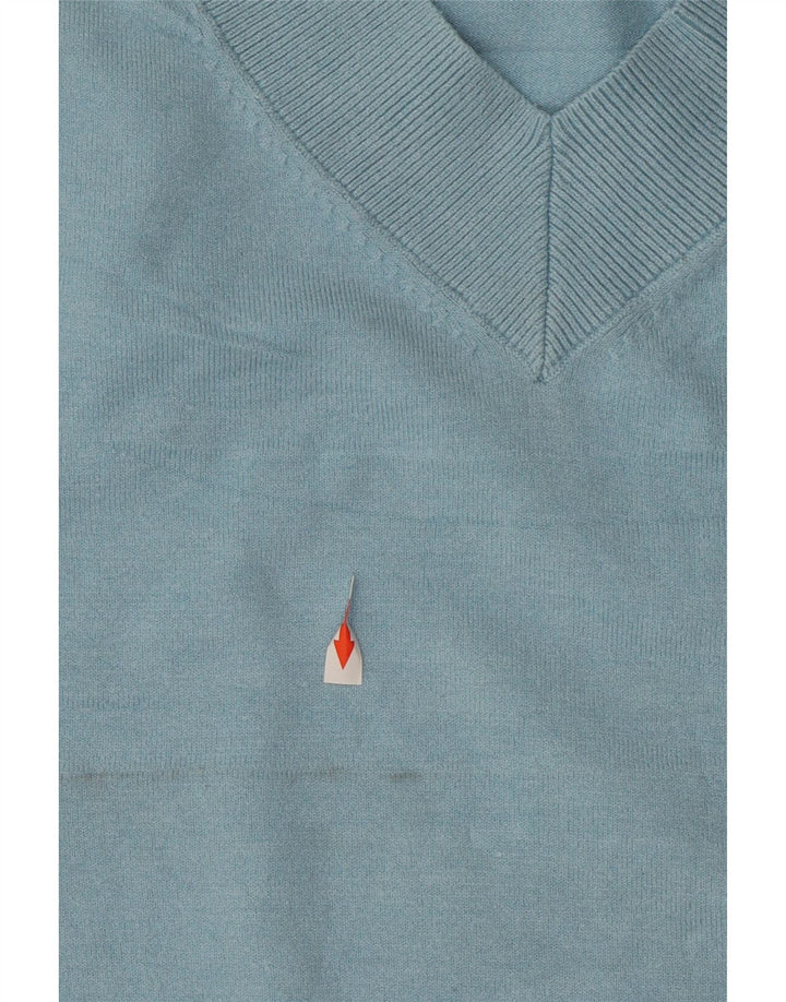 Marks & Spencer Pull surdimensionné à col en V pour femme UK 18 XL Bleu