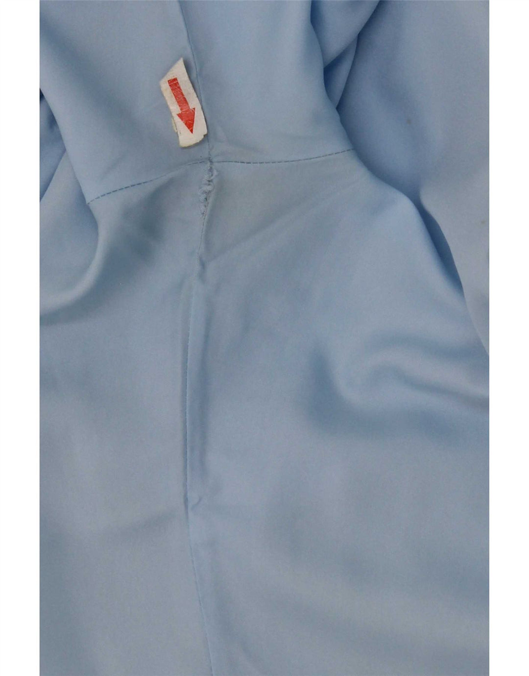vintage Femme Chemise à manches courtes Blouse UK 14 Polyester Bleu Moyen