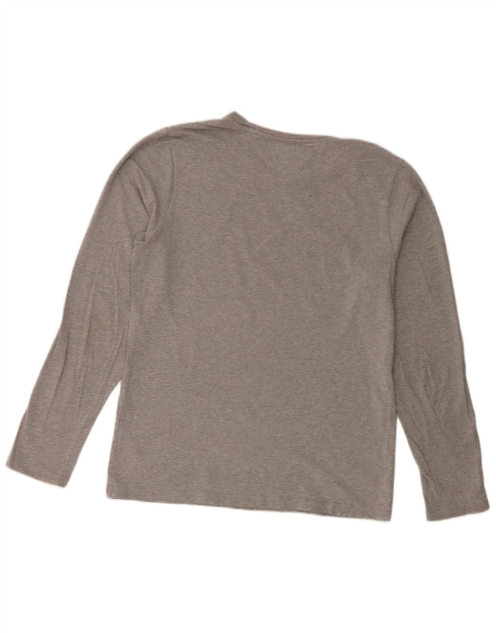 Tommy Hilfiger Haut slim à manches longues pour homme en coton moucheté gris