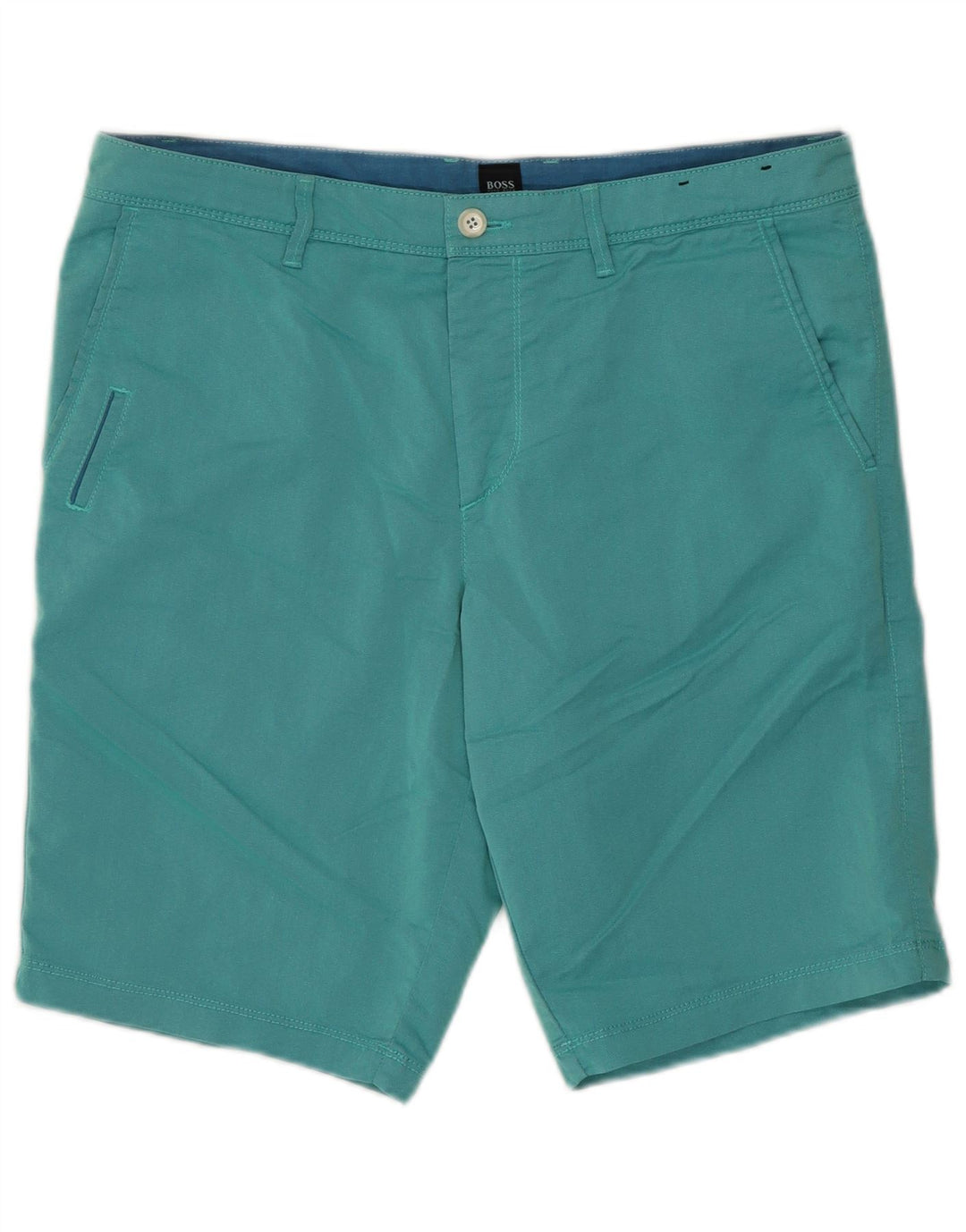 Hugo Boss Short chino pour homme IT 48 Medium W32 Turquoise Coton