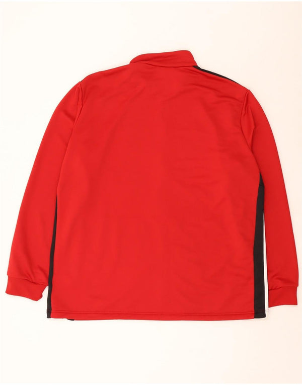 Adidas Veste de survêtement pour homme 2XL Rouge Colourblock Polyester