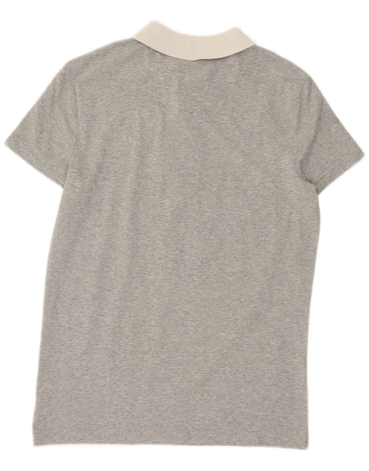 CALVIN KLEIN JEANS Mens Polo Shirt Large Grey Colourblock